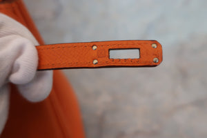 HERMES BIRKIN 25 Epsom leather Orange □K Engraving Hand bag 600050176