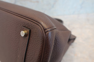 HERMES／エルメス バーキン35 トリヨンクレマンス ショコラ □L刻印 ハンドバッグ 700060264