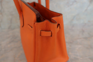 HERMES BIRKIN 25 Epsom leather Orange □K Engraving Hand bag 600050176