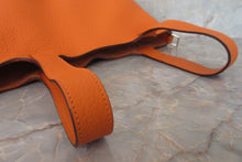 Load image into Gallery viewer, HERMES PICOTIN LOCK PM Clemence leather Orange □M Engraving Hand bag 600120300
