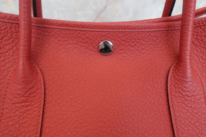 HERMES／エルメス ガーデンパーティPM カントリー ルージュデュセス T刻印 トートバッグ 700030246