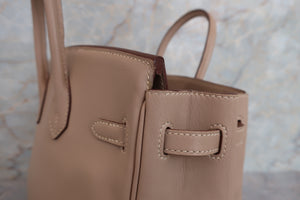 HERMES／エルメス バーキン25 ヴォースイフト タバックキャメル □L刻印 ハンドバッグ 700080009