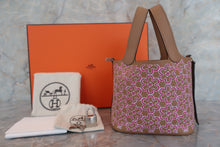 将图片加载到图库查看器，HERMES PICOTIN LOCK Micro（micro） Lucky Daisy Swift leather Chai/Pink/White U刻印 Hand bag 600080061
