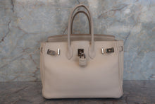 Load image into Gallery viewer, HERMES BIRKIN 25 Swift leather Beige □N Engraving Hand bag 700020076
