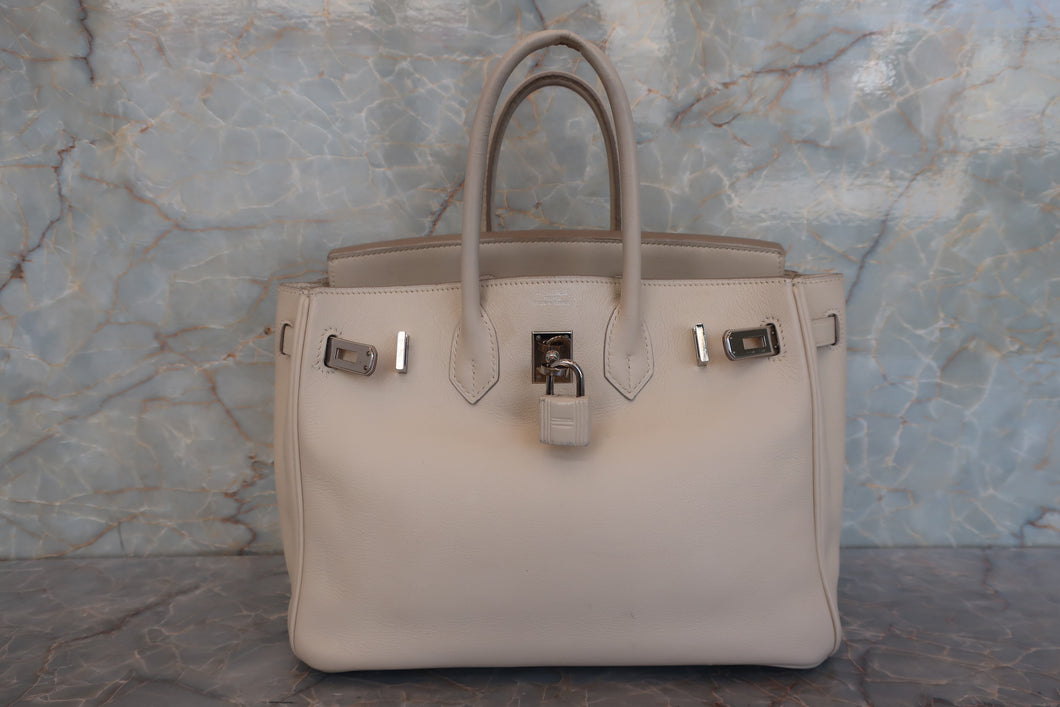 HERMES BIRKIN 25 Swift leather Beige □N Engraving Hand bag 700020076