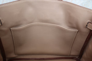 HERMES／エルメス バーキン25 ヴォースイフト タバックキャメル □L刻印 ハンドバッグ 700080009