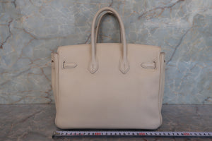 HERMES BIRKIN 25 Swift leather Beige □N Engraving Hand bag 700020076