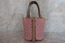 将图片加载到图库查看器，HERMES PICOTIN LOCK Micro（micro） Lucky Daisy Swift leather Chai/Pink/White U刻印 Hand bag 600080061
