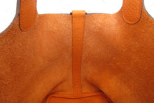 Load image into Gallery viewer, HERMES PICOTIN LOCK PM Clemence leather Orange □M Engraving Hand bag 600120300
