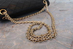 CHANEL/シャネル マトラッセWフラップチェーンショルダーバッグ ラムスキン ブラック/ゴールド金具 ショルダーバッグ 700090047
