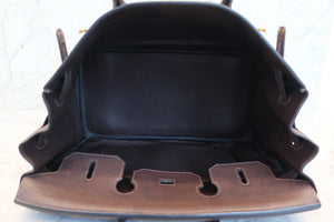 HERMES／エルメス バーキン35 トリヨンクレマンス ショコラ □L刻印 ハンドバッグ 700060264