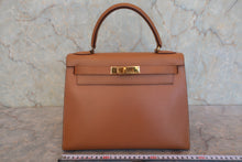 将图片加载到图库查看器，HERMES KELLY 28 Graine Couchevel leather Natural 〇R刻印 Hand bag 800080005
