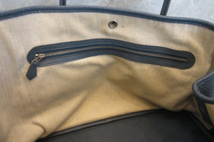HERMES  GARDEN PARTY PM Negonda leather Blue tempete □R Engraving Tote bag 700060010