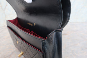 CHANEL/シャネル マトラッセWフラップチェーンショルダーバッグ ラムスキン ブラック/ゴールド金具 ショルダーバッグ 700090047
