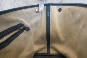 HERMES  GARDEN PARTY PM Negonda leather Blue tempete □R Engraving Tote bag 700060010