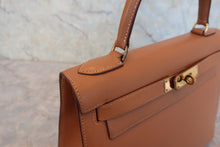 将图片加载到图库查看器，HERMES KELLY 28 Graine Couchevel leather Natural 〇R刻印 Hand bag 800080005
