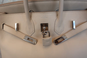 HERMES BIRKIN 25 Swift leather Beige □N Engraving Hand bag 700020076