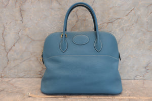 HERMES／エルメス ボリード35 トリヨンクレマンス ブルージーン □H刻印 ショルダーバッグ 700060121