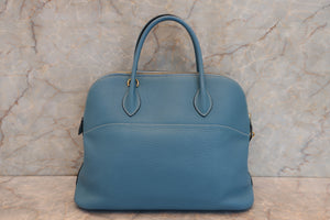 HERMES／エルメス ボリード35 トリヨンクレマンス ブルージーン □H刻印 ショルダーバッグ 700060121