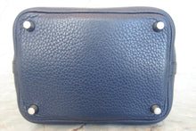 Load image into Gallery viewer, HERMES PICOTIN LOCK PM Clemence leather Blue de malte □R Engraving Hand bag 700010049
