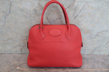 将图片加载到图库查看器，HERMES／BOLIDE 31 Clemence leather Rouge tomate T刻印 Shoulder bag 600080081
