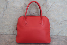 将图片加载到图库查看器，HERMES／BOLIDE 31 Clemence leather Rouge tomate T刻印 Shoulder bag 600080081
