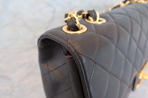 CHANEL/シャネル 中マトラッセシングルフラップチェーンショルダーバッグ ラムスキン ブラック/ゴールド金具 ショルダーバッグ 700050093