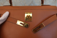 将图片加载到图库查看器，HERMES KELLY 28 Graine Couchevel leather Natural 〇R刻印 Hand bag 800080005
