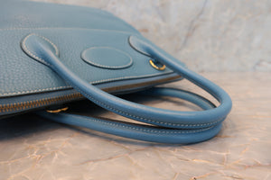 HERMES／エルメス ボリード35 トリヨンクレマンス ブルージーン □H刻印 ショルダーバッグ 700060121