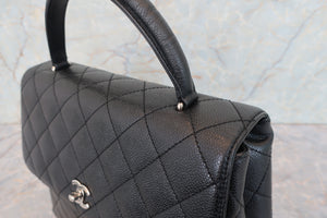 CHANEL/シャネル マトラッセ台形ハンドバッグ キャビアスキン ブラック/シルバー金具 ハンドバッグ 700090071