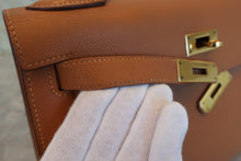 将图片加载到图库查看器，HERMES KELLY 28 Graine Couchevel leather Natural 〇R刻印 Hand bag 800080005

