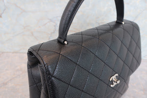 CHANEL/シャネル マトラッセ台形ハンドバッグ キャビアスキン ブラック/シルバー金具 ハンドバッグ 700090071