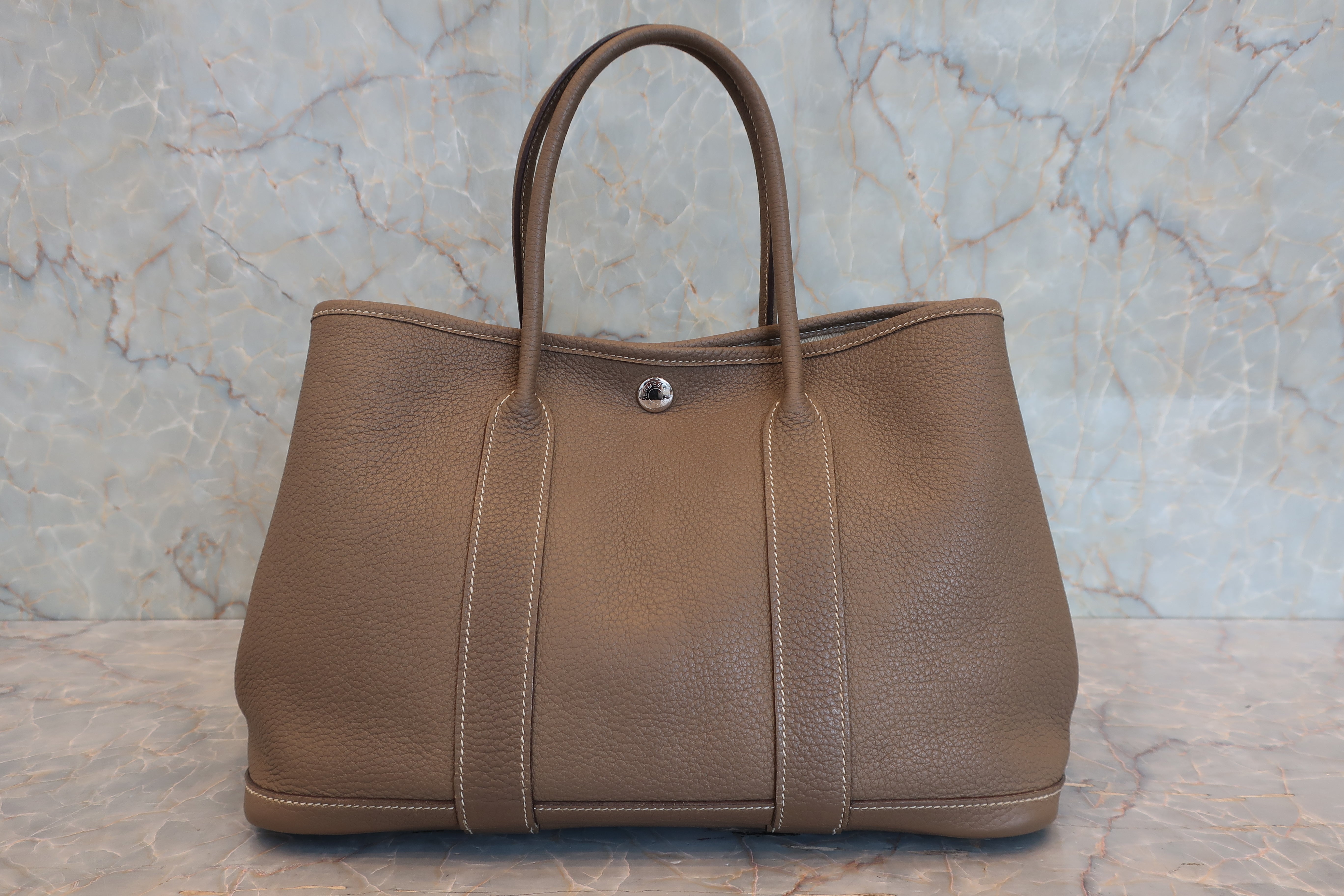 HERMES／エルメス ガーデンパーティTPM ネゴンダ エトゥープ □N