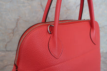 将图片加载到图库查看器，HERMES／BOLIDE 31 Clemence leather Rouge tomate T刻印 Shoulder bag 600080081
