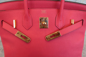 HERMES BIRKIN 30 Epsom leather Rose extreme D Engraving Hand bag 700100096