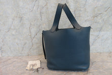 将图片加载到图库查看器，HERMES PICOTIN LOCK MM Clemence leather Colvert X刻印 Hand bag 700060056
