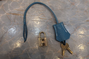 HERMES／エルメス ボリード35 トリヨンクレマンス ブルージーン □H刻印 ショルダーバッグ 700060121
