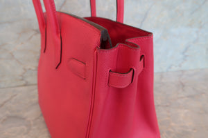 HERMES BIRKIN 30 Epsom leather Rose extreme D Engraving Hand bag 700100096