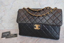 將圖片載入圖庫檢視器 CHANEL/シャネル 中マトラッセシングルフラップチェーンショルダーバッグ ラムスキン ブラック/ゴールド金具 ショルダーバッグ 600100063
