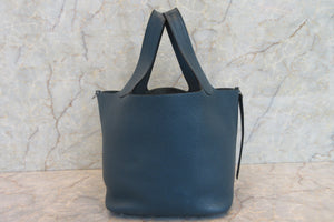 HERMES PICOTIN LOCK MM Clemence leather Colvert X刻印 Hand bag 700060056