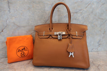 画像をギャラリービューアに読み込む, HERMES／エルメス バーキン30 トゴ ゴールド □K刻印 ハンドバッグ 700060293
