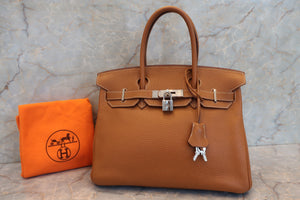 HERMES／エルメス バーキン30 トゴ ゴールド □K刻印 ハンドバッグ 700060293