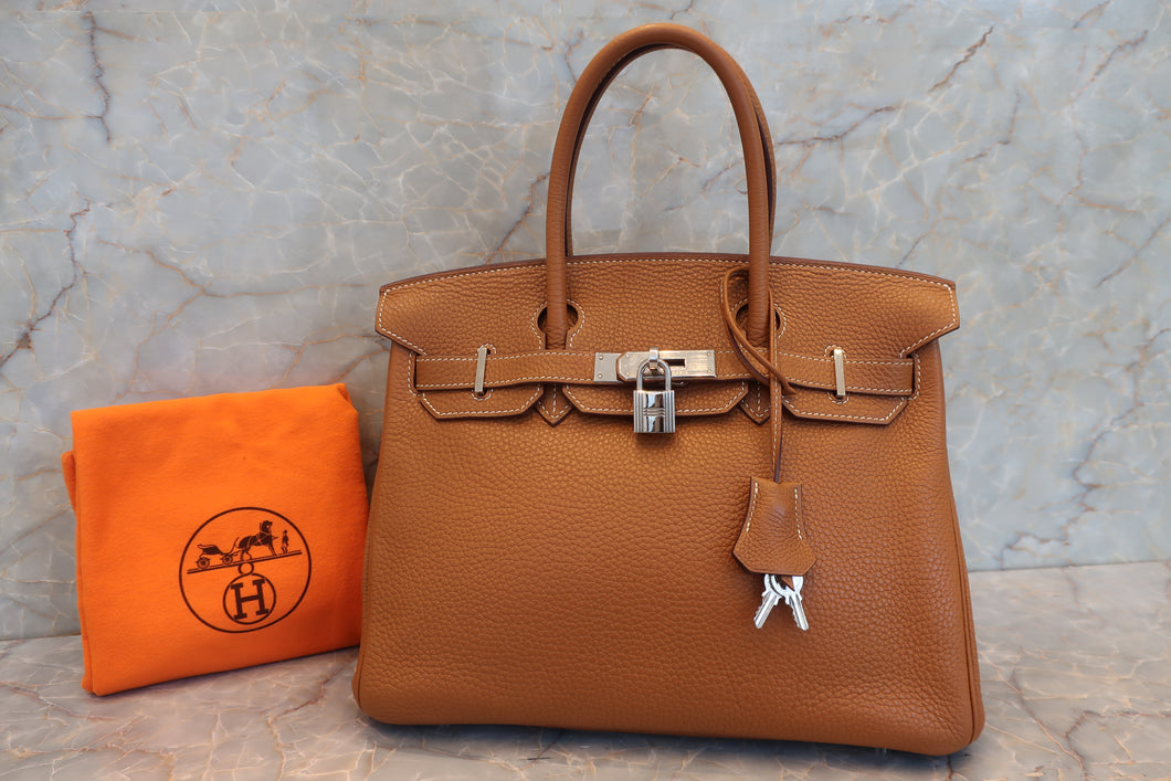 HERMES／エルメス バーキン30 トゴ ゴールド □K刻印 ハンドバッグ 700060293