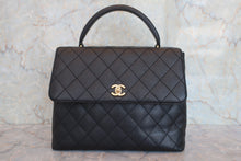 画像をギャラリービューアに読み込む, CHANEL/シャネル マトラッセ台形ハンドバッグ キャビアスキン ブラック/ゴールド金具 ハンドバッグ 800080046
