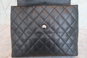 CHANEL/シャネル マトラッセ台形ハンドバッグ キャビアスキン ブラック/シルバー金具 ハンドバッグ 700090071