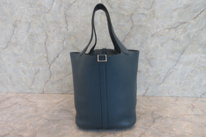 HERMES PICOTIN LOCK MM Clemence leather Colvert X刻印 Hand bag 700060056