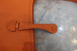 HERMES EVELYNE TPM Epsom leather Orange □H刻印 Shoulder bag 600090129