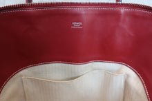 将图片加载到图库查看器，HERMES BOLIDE RELAX 35 Sikkim leather Rouge H □Q刻印 Hand bag 600050168
