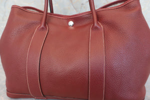 HERMES GARDEN PARTY PM Negonda leather Rouge H □L刻印 Tote bag 600010156