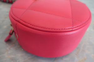 CHANEL/シャネル シャネル19ラウンドチェーンショルダーバッグ ラムスキン ピンク/ゴールド金具/シルバー金具 ショルダーバッグ 700050190